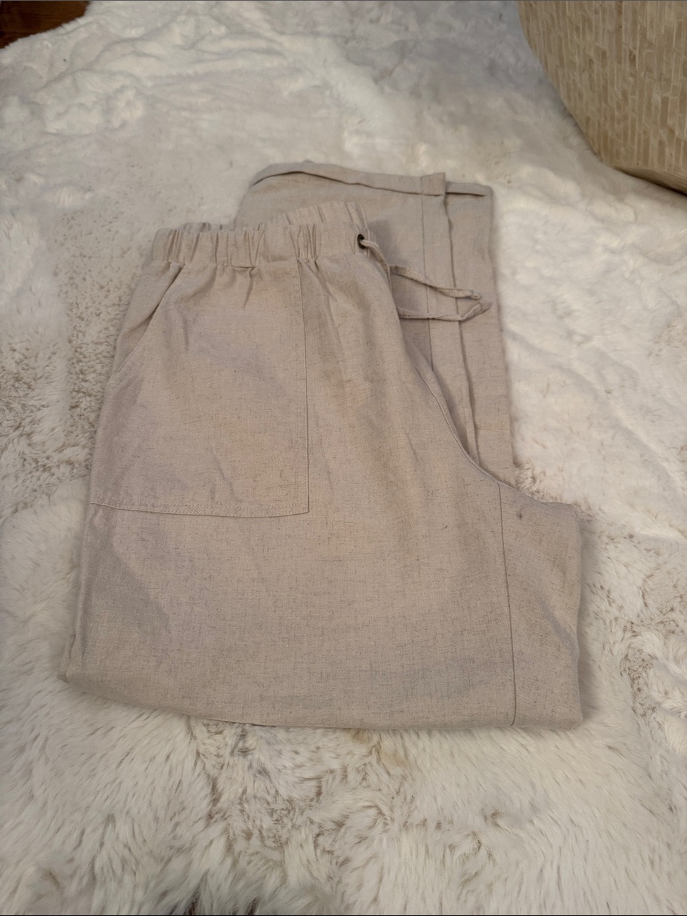 Saks Fifth Avenue Women's Drawstring Chinos in Light Tan